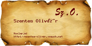 Szentes Olivér névjegykártya